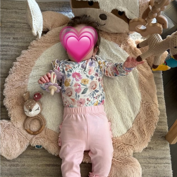 RuffleButts Pink Floral Ruffle Matching Set - Picture 3 of 6